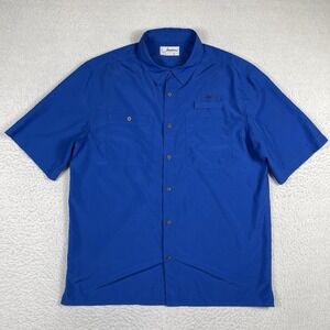 Jawbone Shirt Mens Large Blue Fishing Angler Vented Boating‎ Sportsman Outdoors